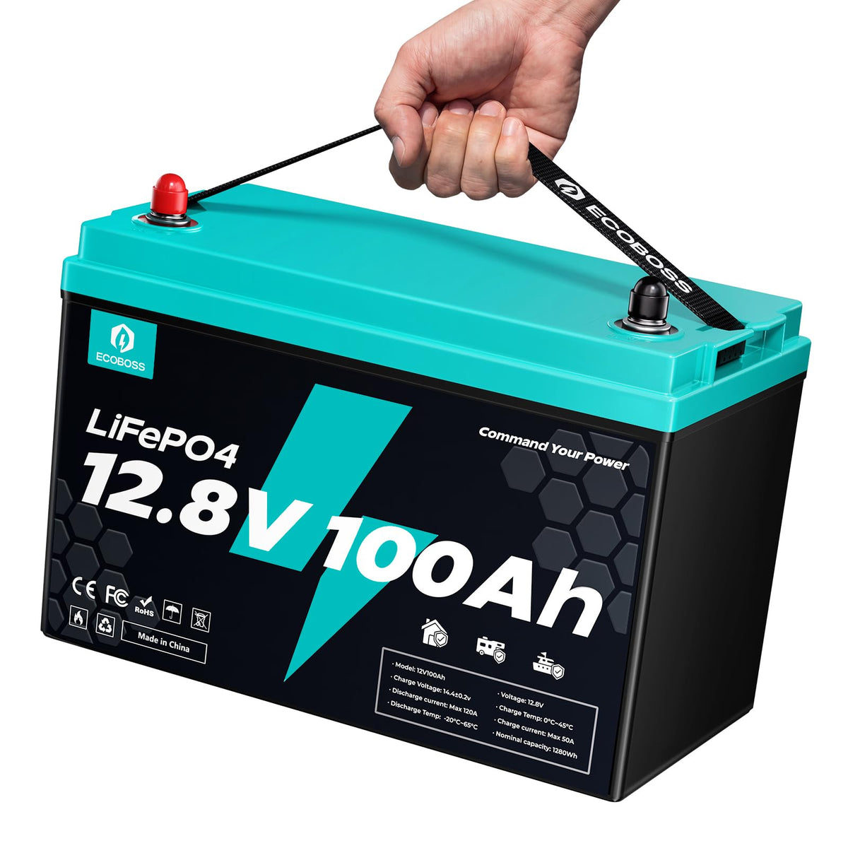 12V 100Ah LiFePO4 Deep Cycle Lithium Battery A3377
