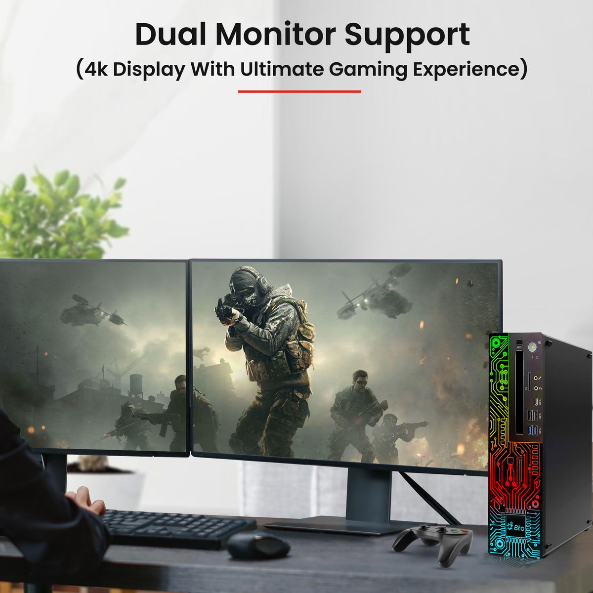 RGB Gaming Desktop PC Intel i5 16GB Ram 512GB SSD GeForce GT 1030 Windows 11 Pro O82266