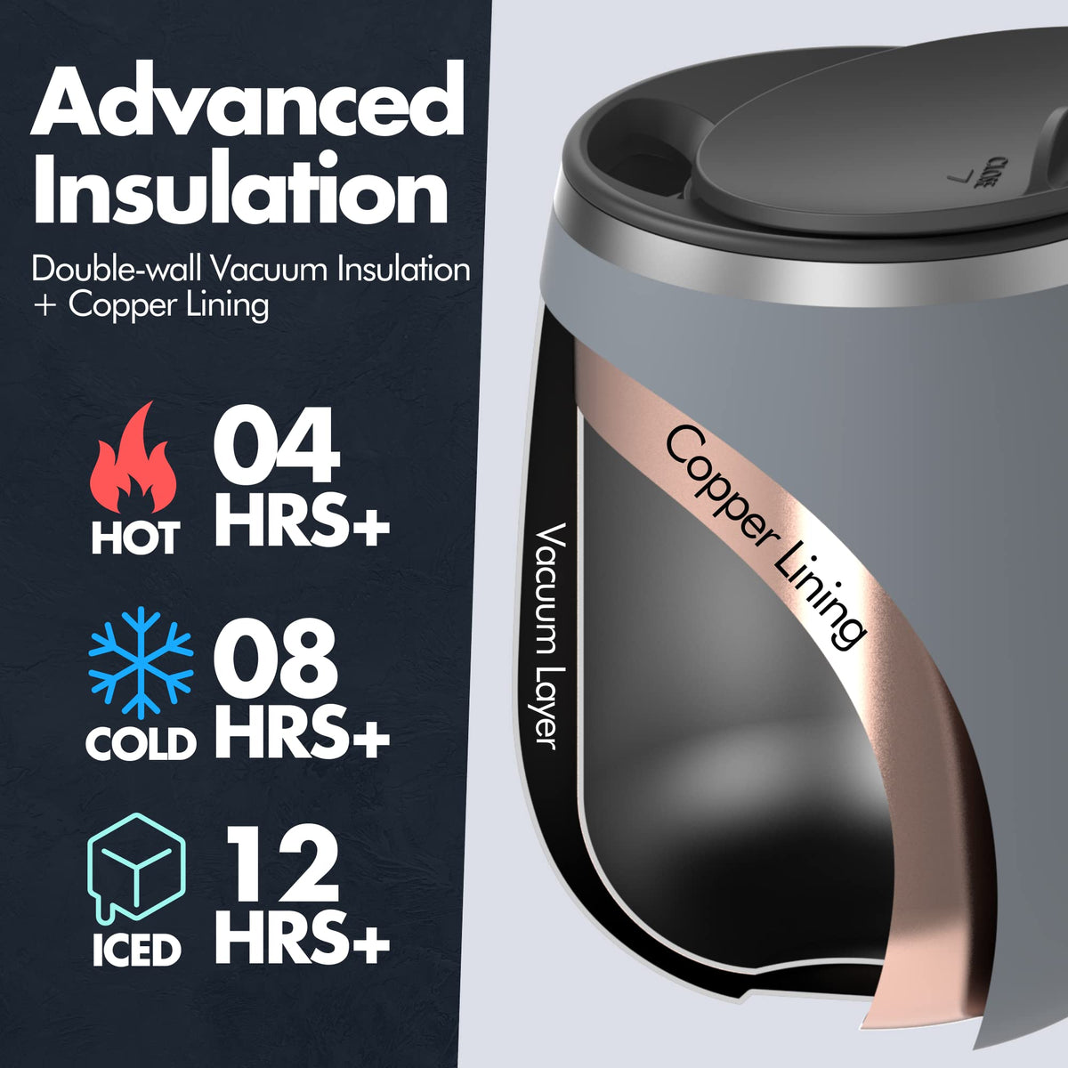 16 oz Insulated Stainless Steel Tumbler 2-Pack R542