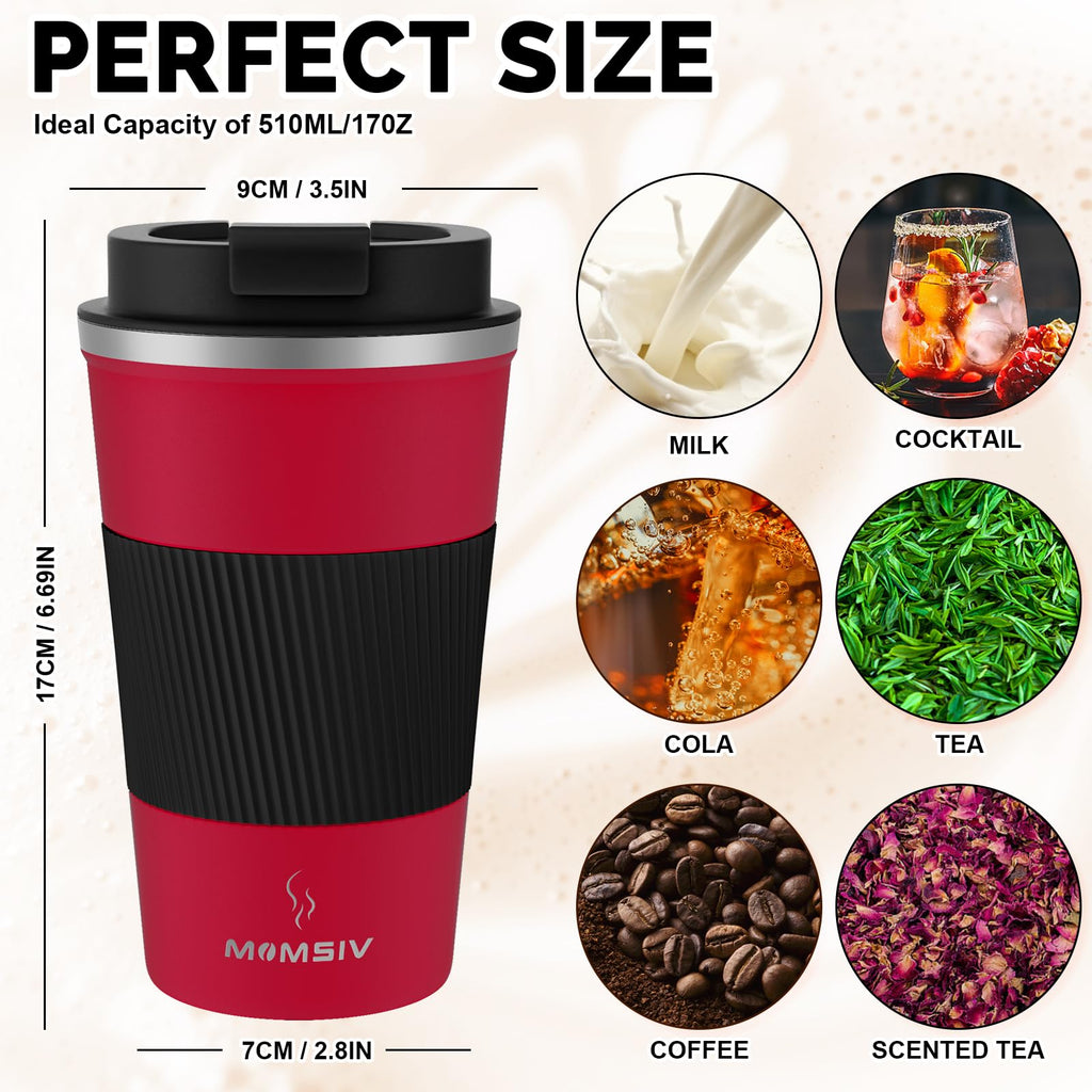17oz Insulated Travel Coffee Mug with Leakproof Lid L52700