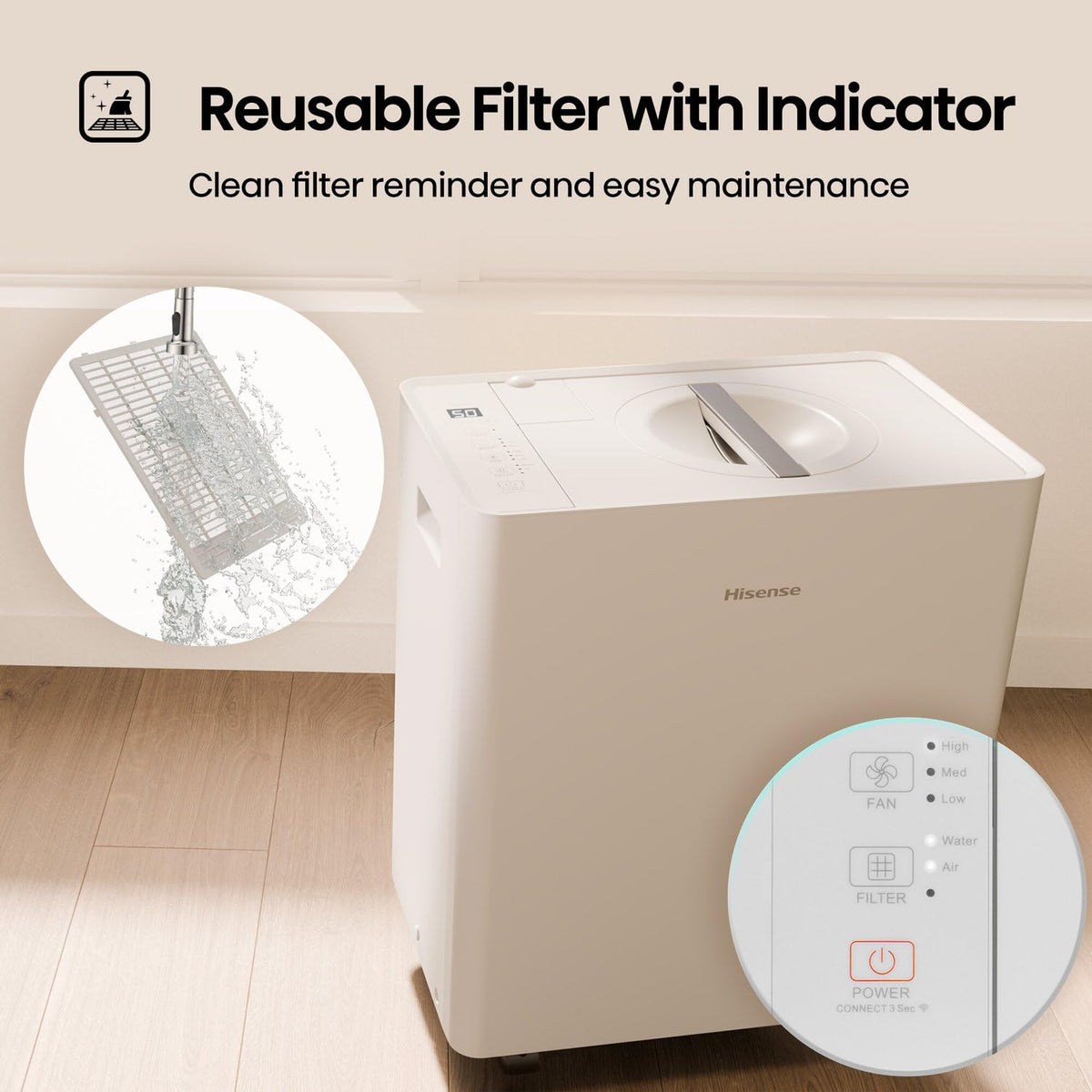 50-Pint Portable Dehumidifier with Built-In Pump C38475