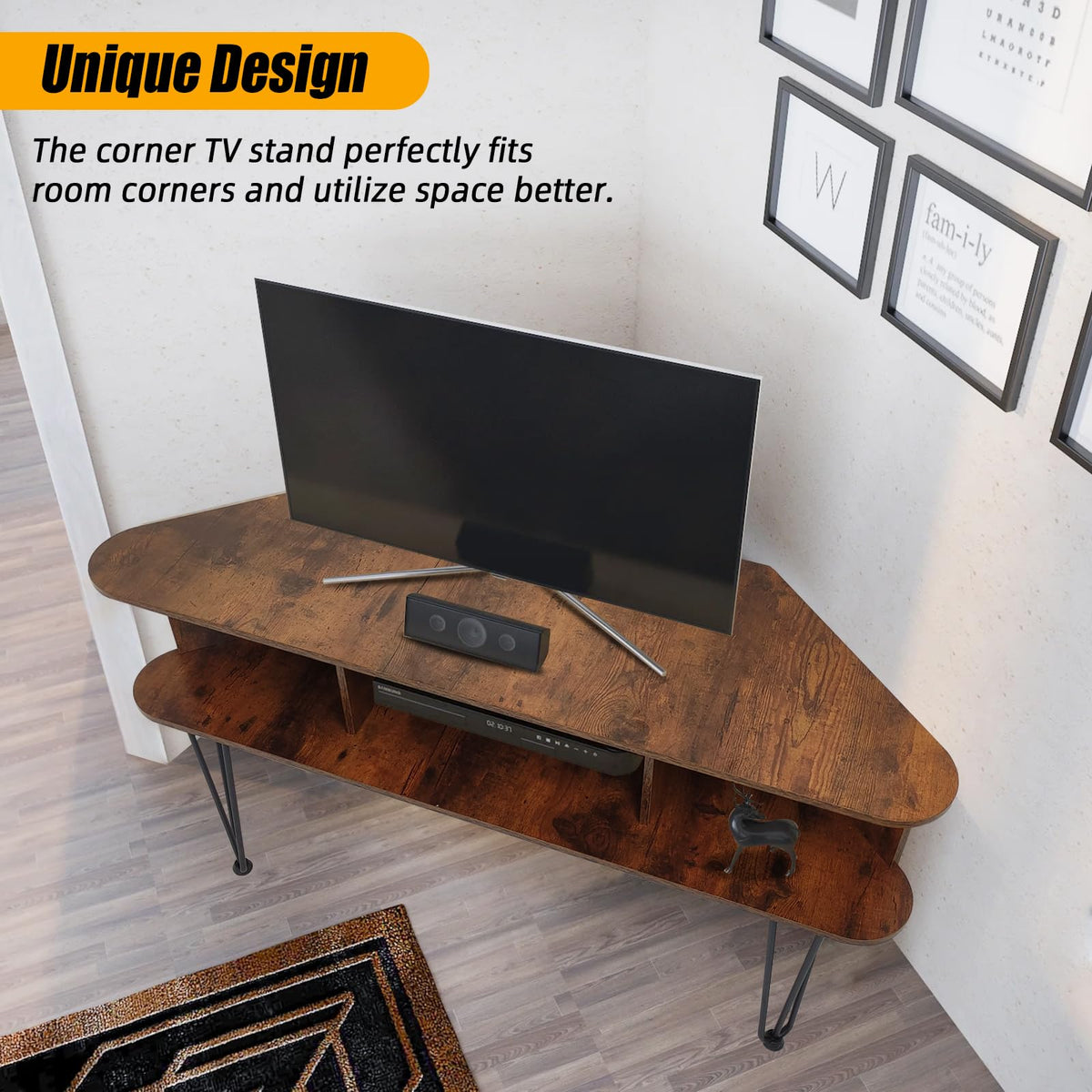 Corner TV Stand with Storage T260193