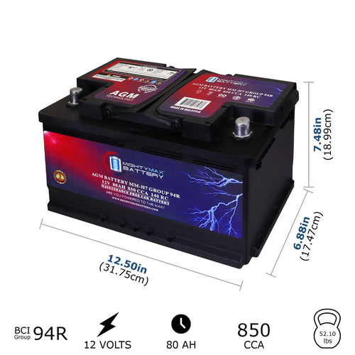 12V 80AH 850 CCA Replacement Battery Q803