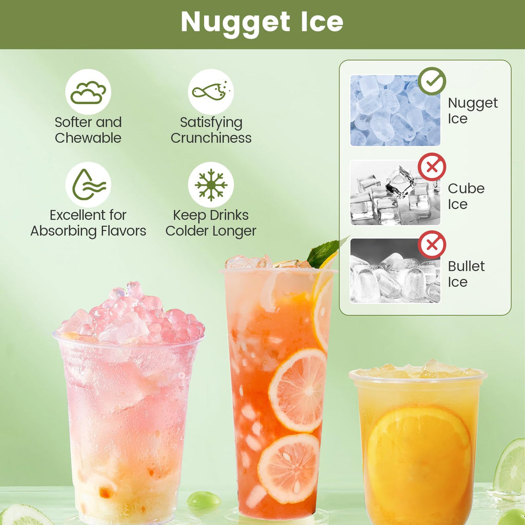 Self Dispensing Nugget Ice Maker Countertop 56Lbs/24H L256