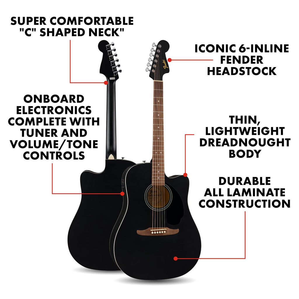 Black Acoustic Guitar R1288