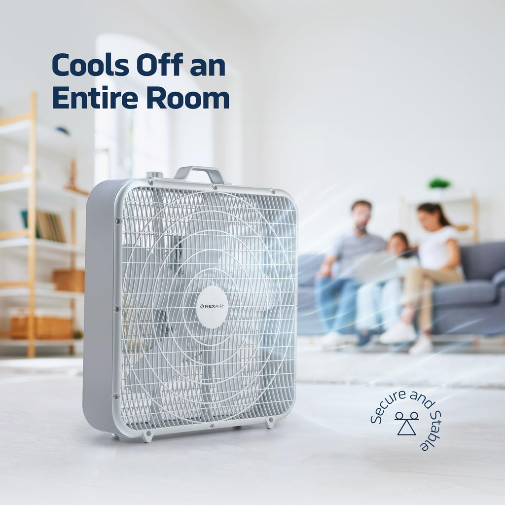 20" 3 Speed Floor Box Fan with Child Safety Grill G62190