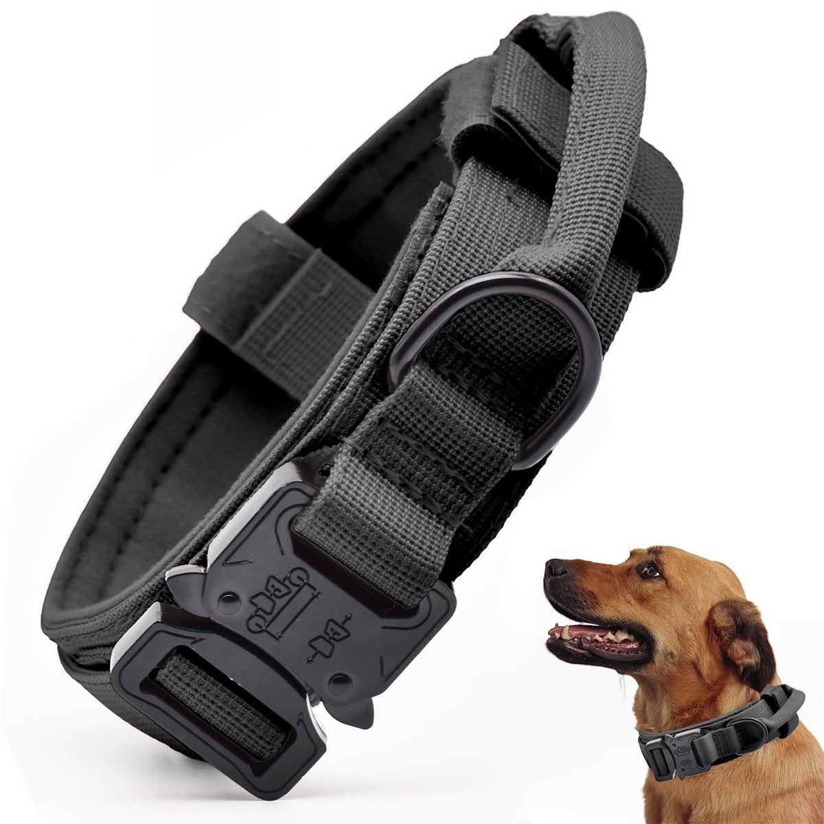 Adjustable Nylon Tactical Dog Collar B944799