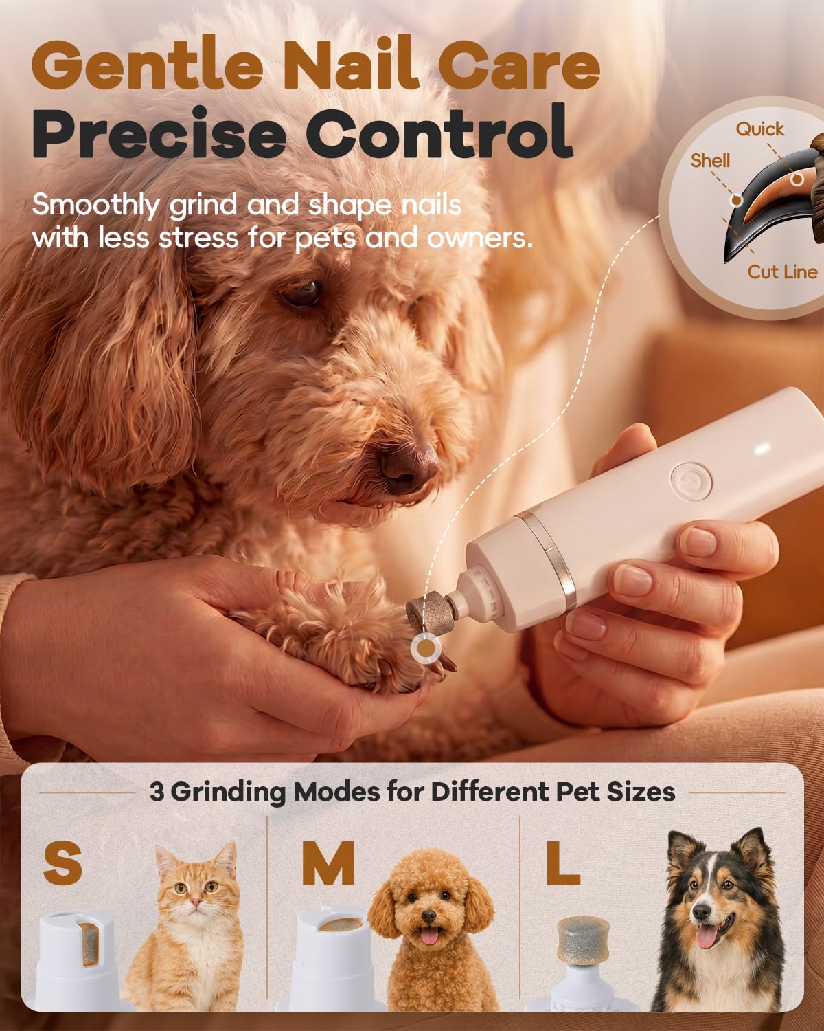 4 in 1 Dog Clippers Grooming Kit with Paw Hair Trimmer I991