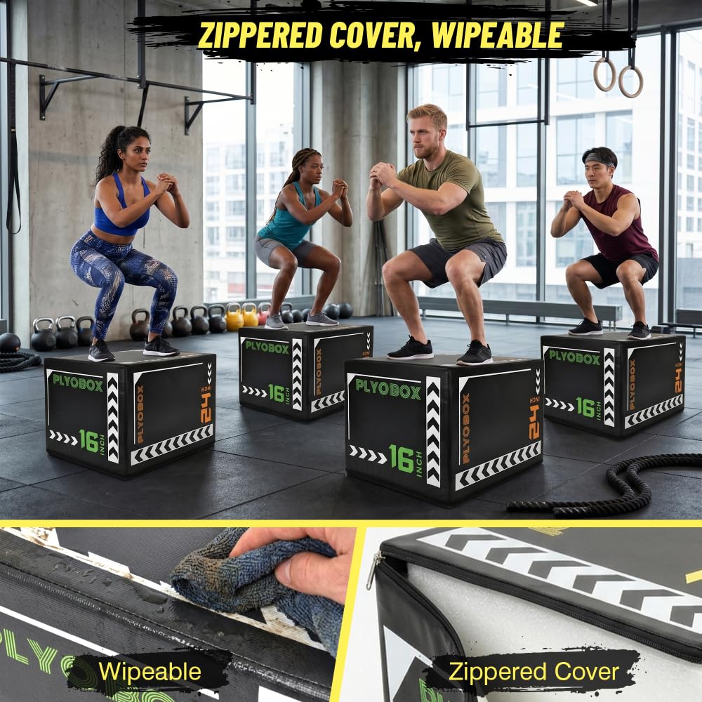 3-in-1 Non-Slip Foam Plyometric Jump Box J556240