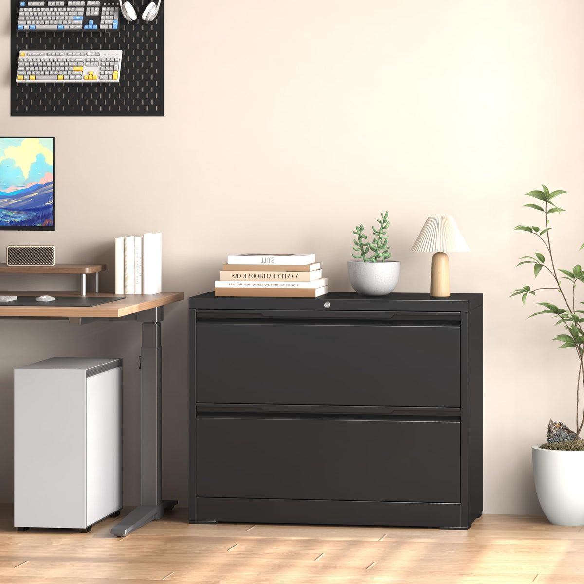 Metal File Cabinet with Lock, 2 Drawer G5480