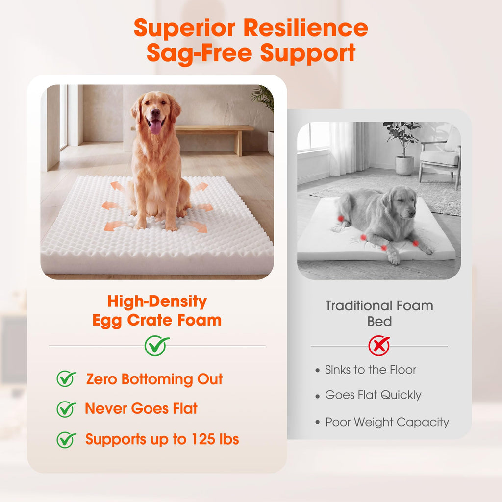 Waterproof Orthopedic Dog Bed with Bolster G3967