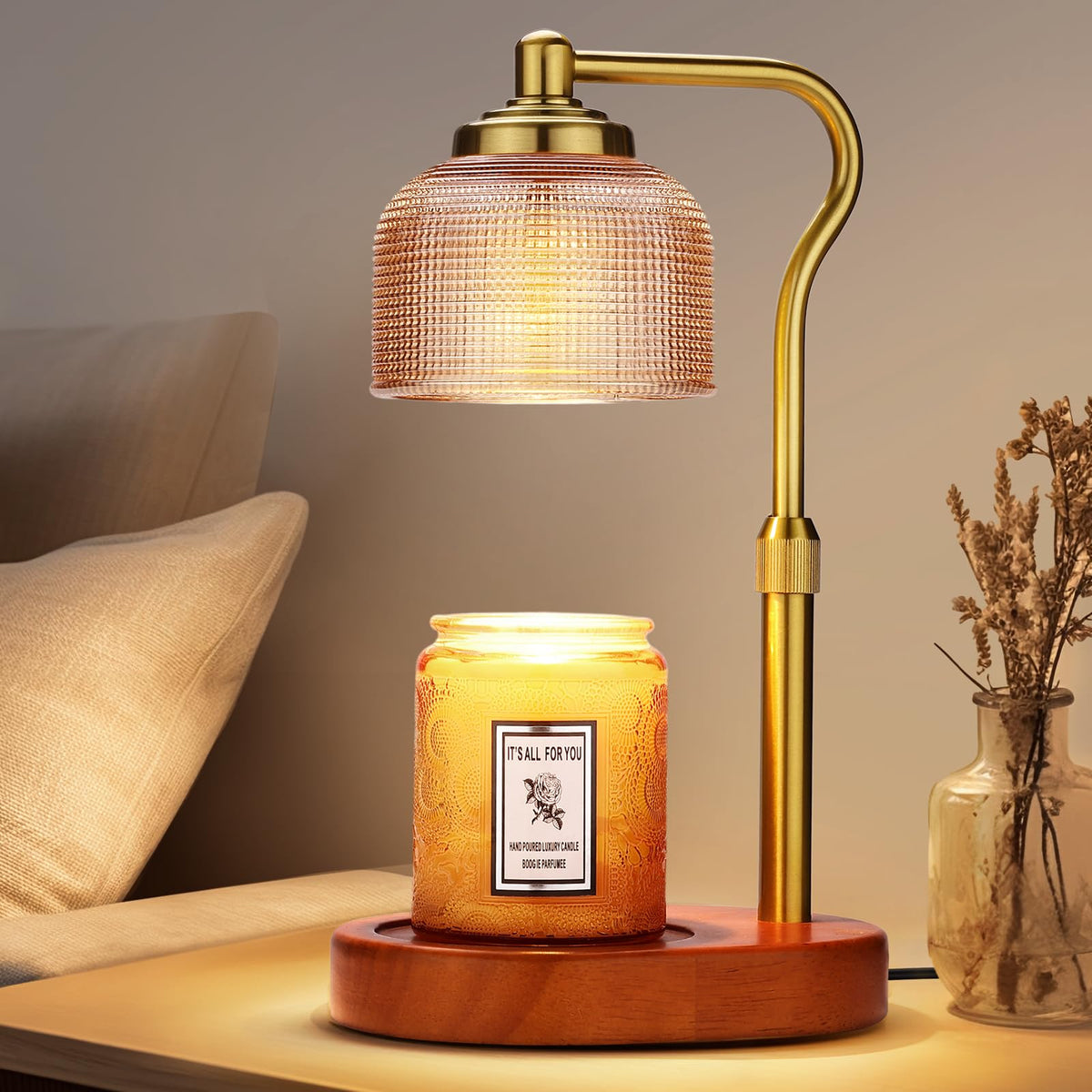 Electric Candle Warmer Lamp with Timer Dimmable Height Adjustable Z861