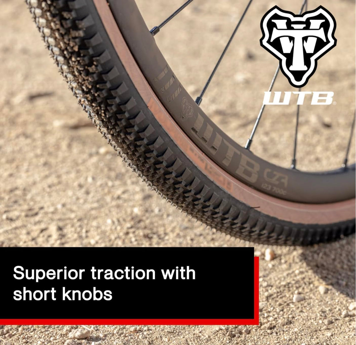 Black Tan 700c Tubeless Folding Gravel Bike Tire S98012