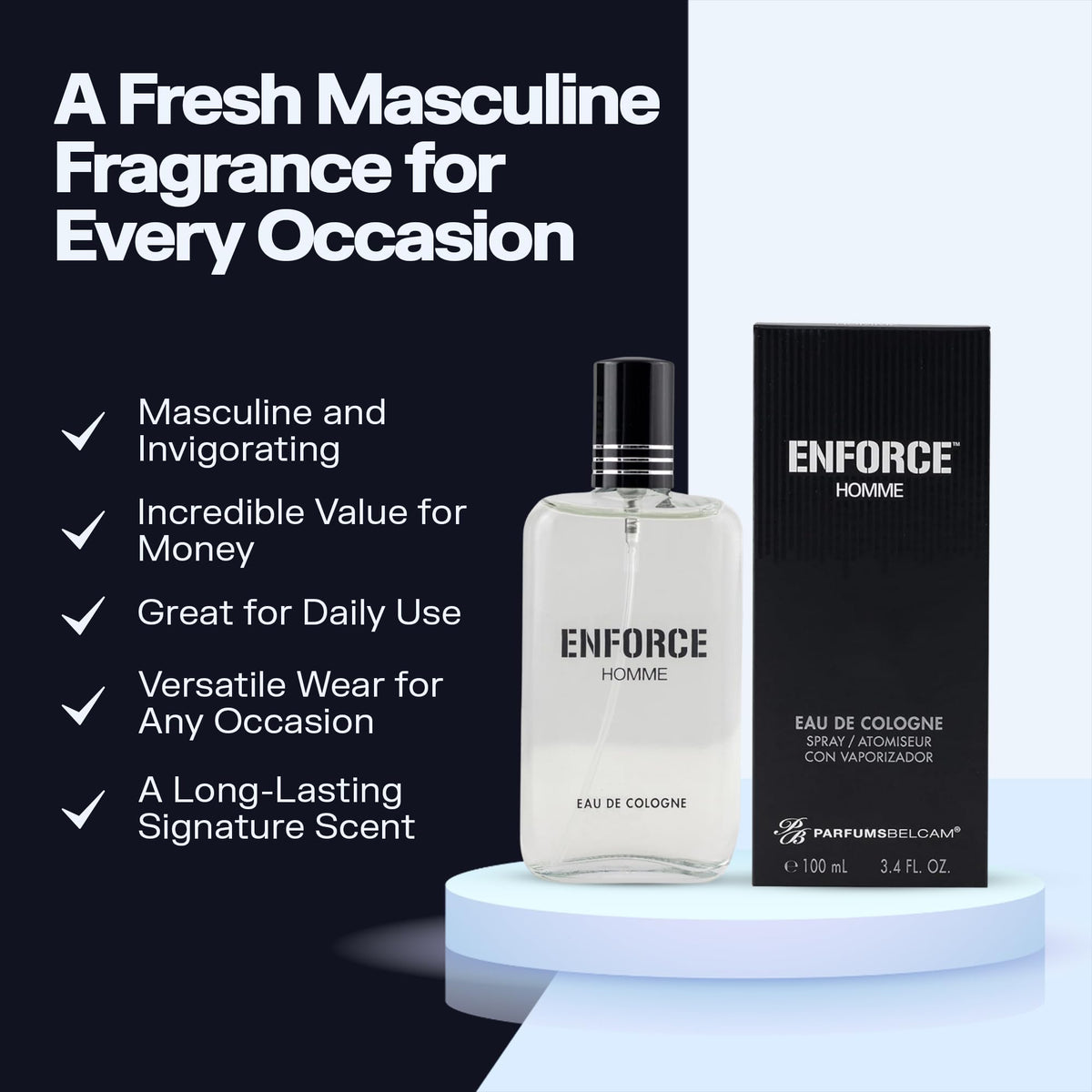 Eau de Toilette Spray Woody Sandalwood Citrus Musk 3.4 Fl Oz D8439