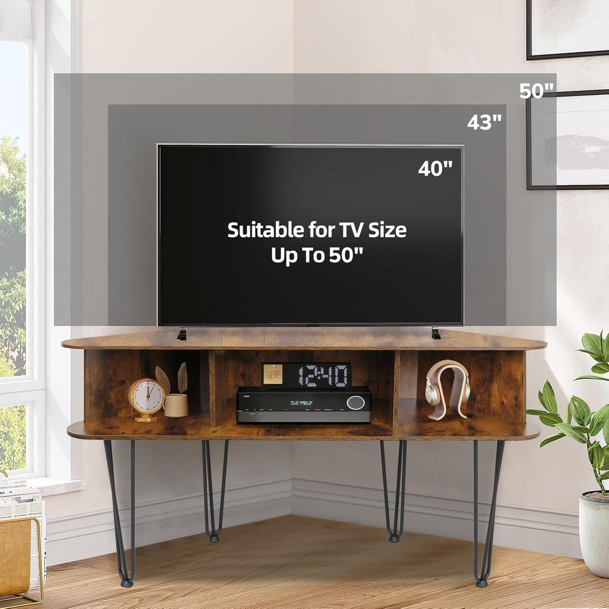 Corner TV Stand with Storage T260193