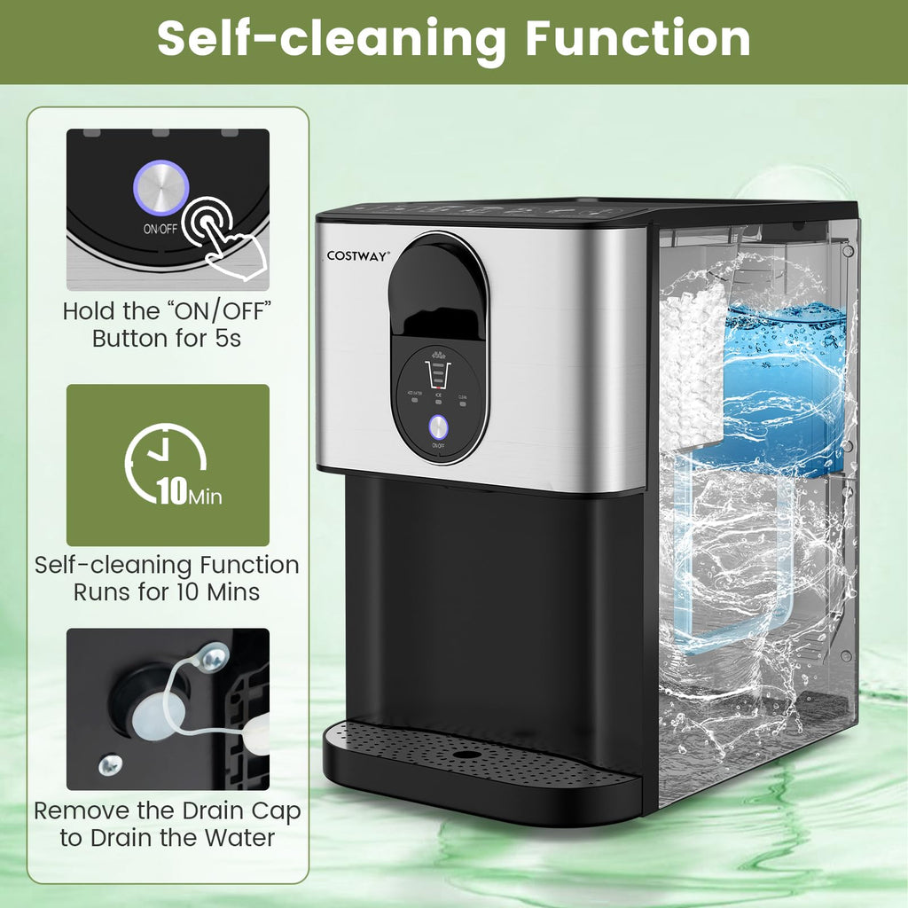 Self Dispensing Nugget Ice Maker Countertop 56Lbs/24H L256