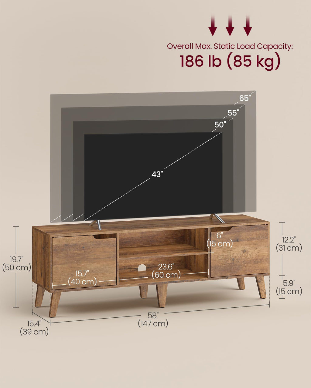TV Stand with Adjustable Shelf M941239