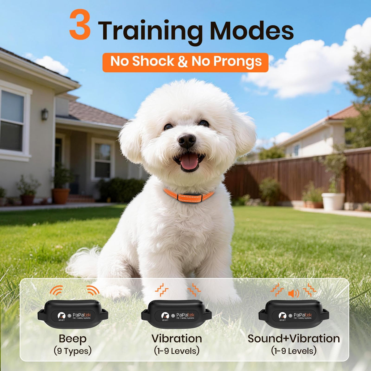 Vibration Collar with Controller for 2 Dogs, 3300ft Waterproof I361903