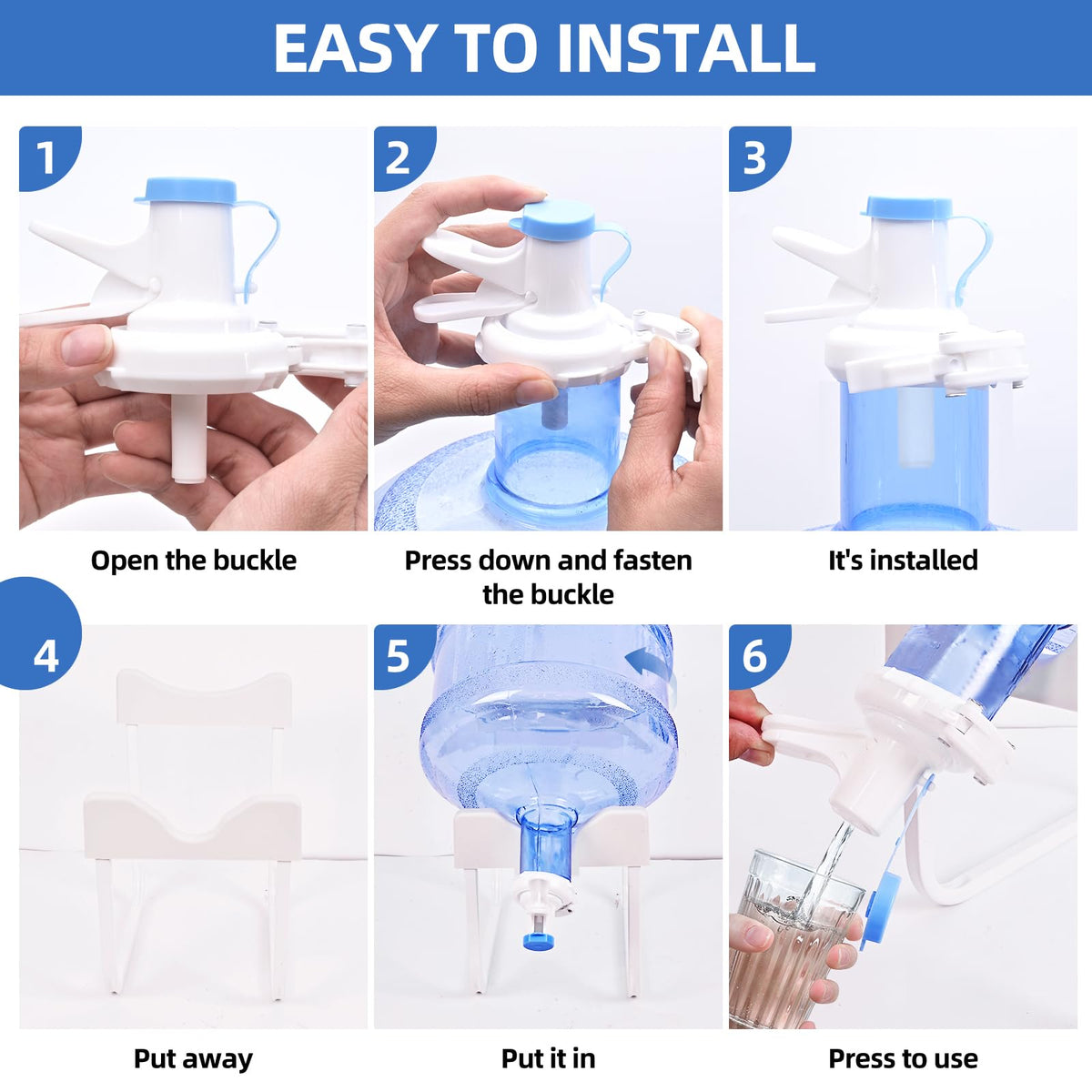 5 Gallon Detachable Metal Water Dispenser Stand and 2 Valves V507393