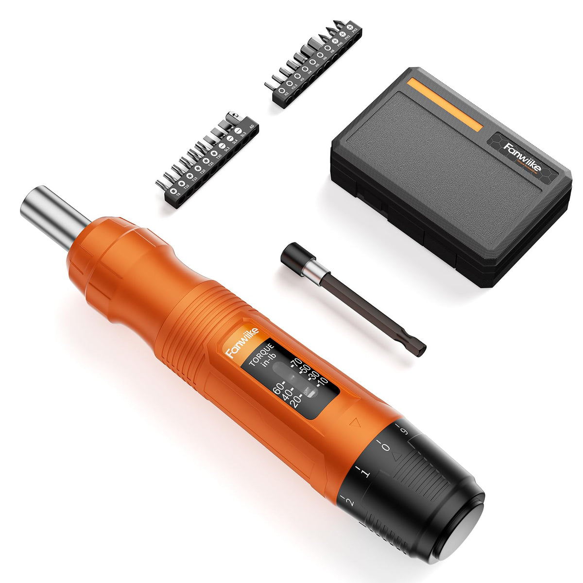 Torque Screwdriver Set, 10-70 In-lb, 1/4” Drive with Audible Click F95418