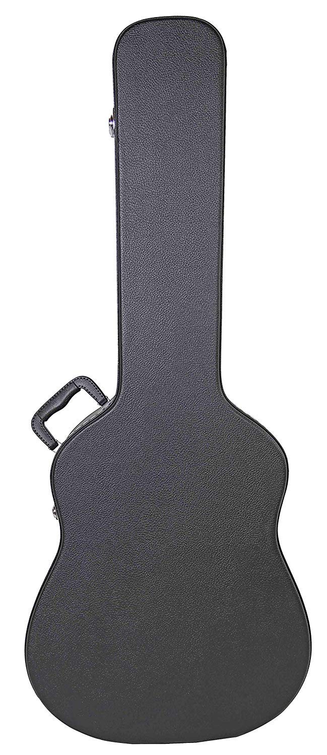 Black Acoustic Guitar Hardshell Case with Accessory Compartment W89522