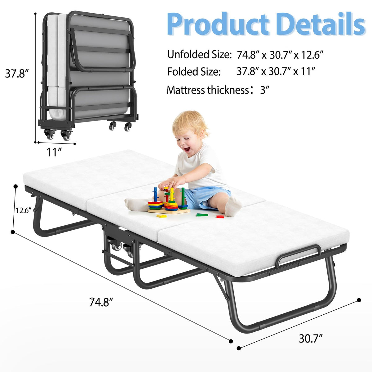 Folding Rollaway Bed J389681