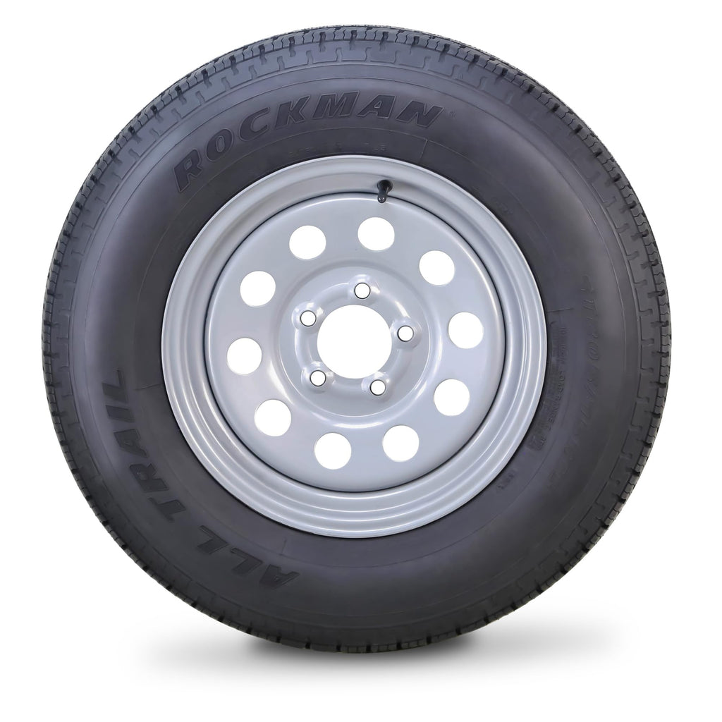 Trailer Tire Wheel ST205/75R15 8-Ply Silver Mod Rim O226