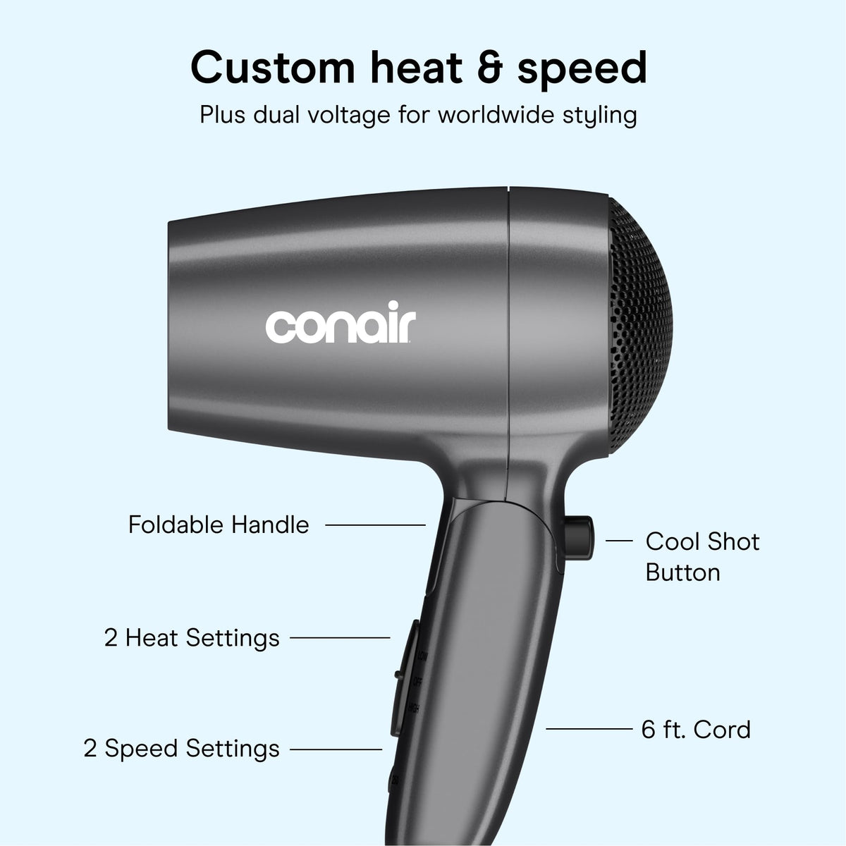 1875 Watt Travel Hair Dryer X22197