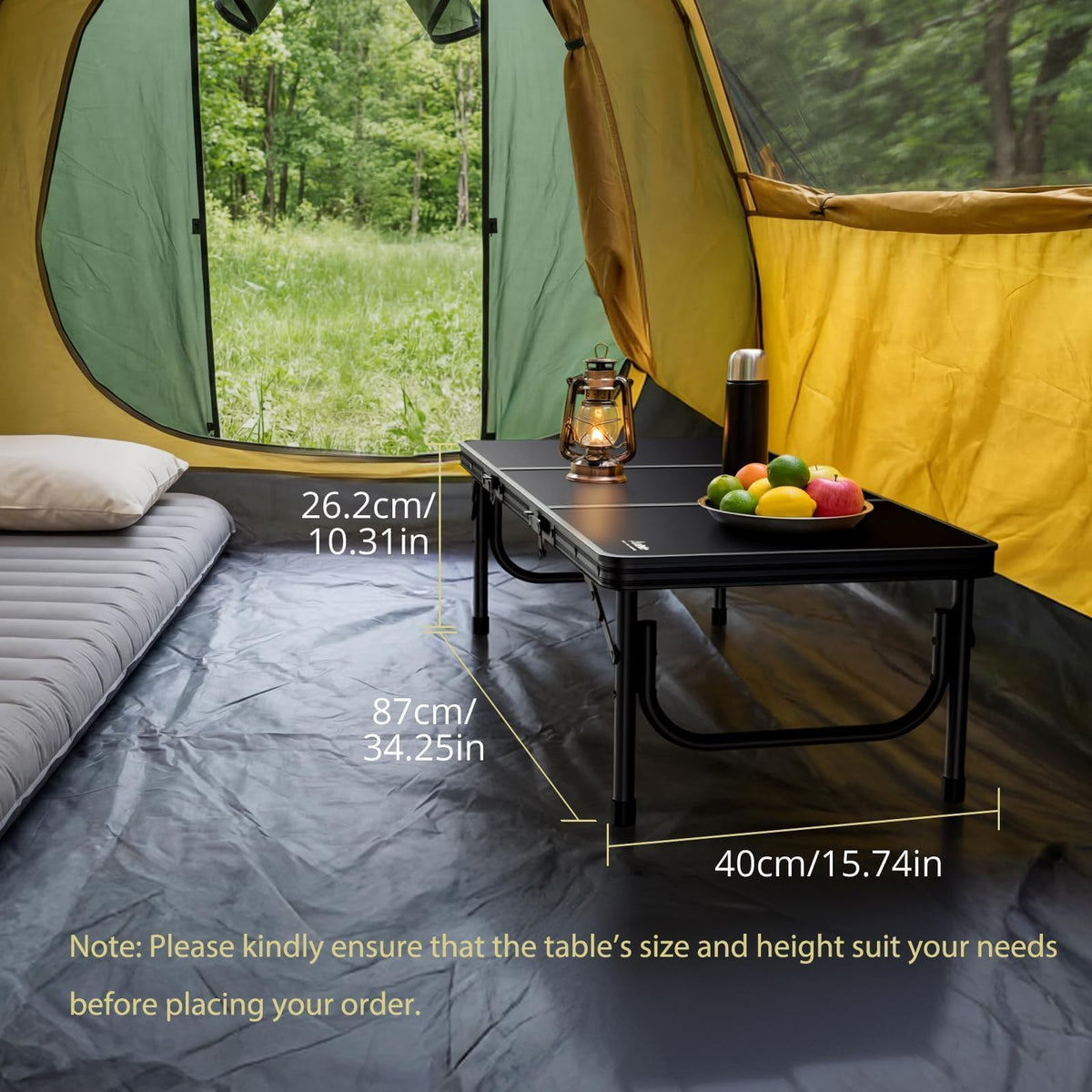 Black Folding Picnic Table V101518