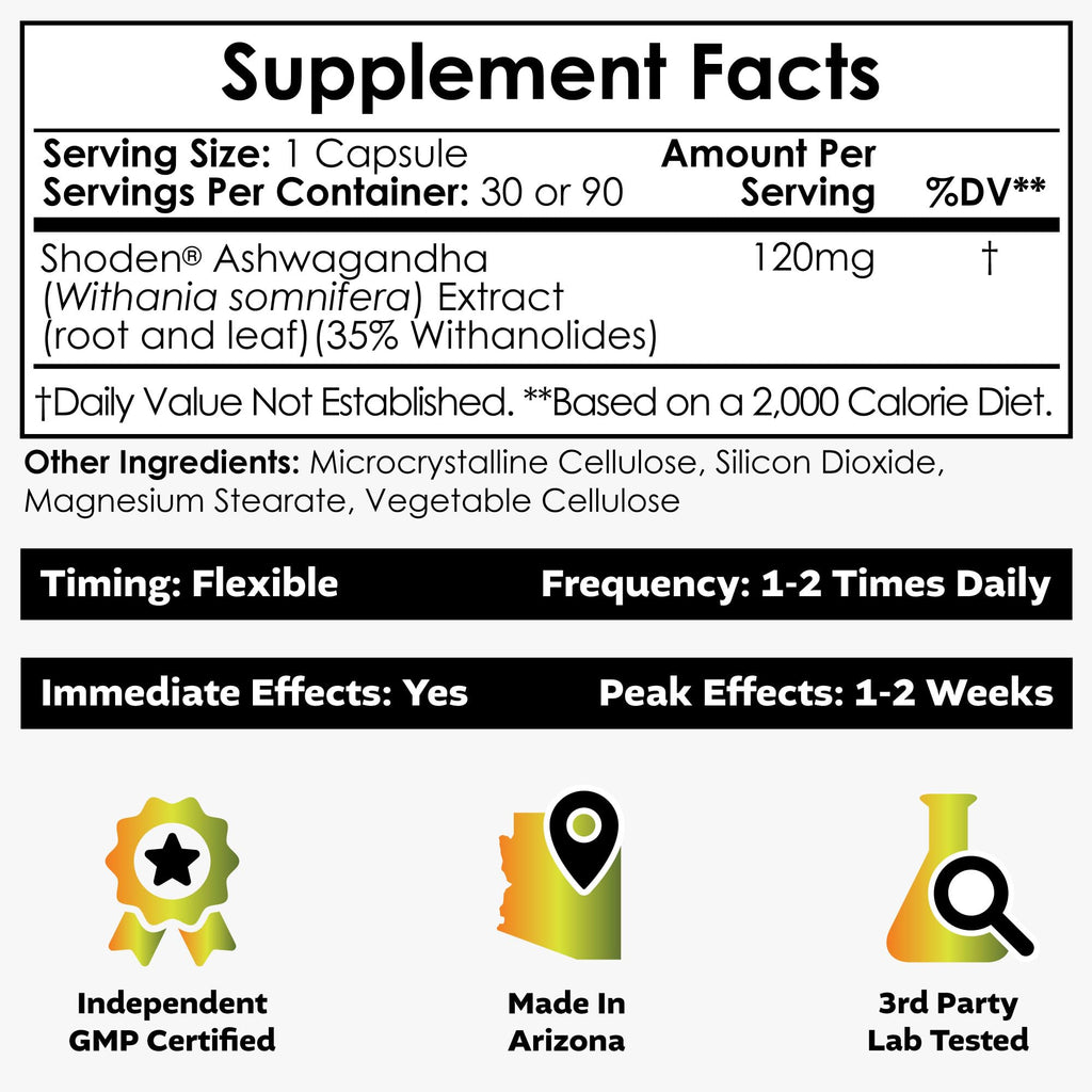 Ashwagandha Extract Capsules 120mg 30 Count I35255
