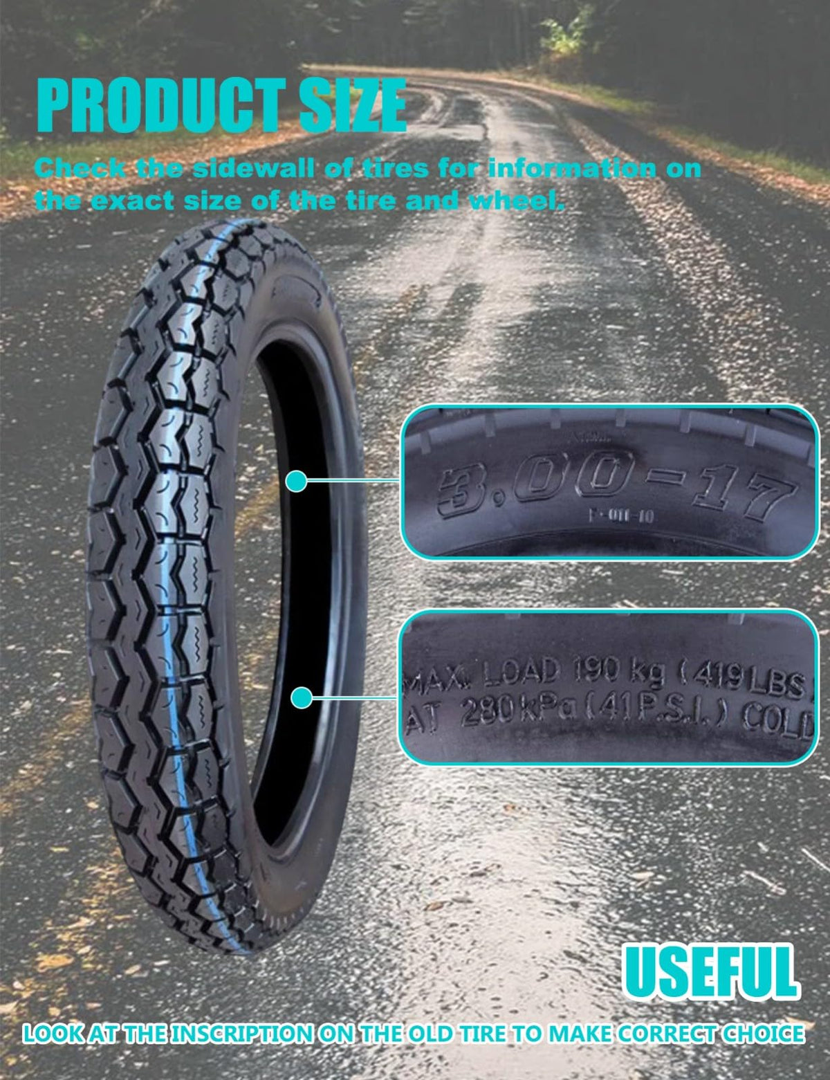 17 Dirt Bike Tire and Tube Set Z746
