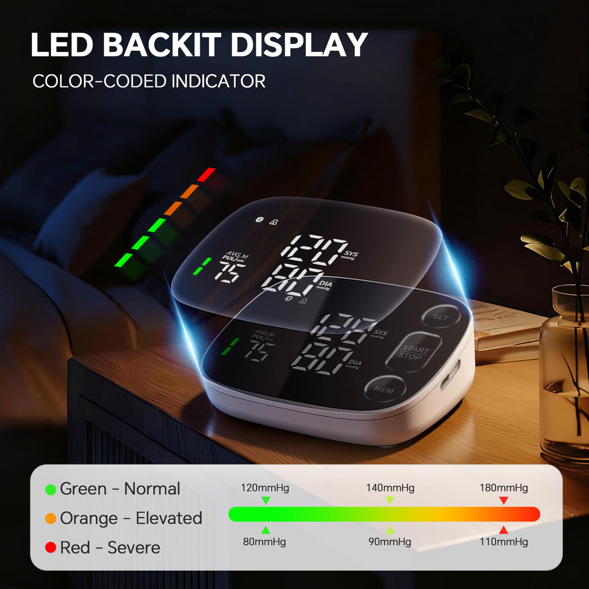 Blood Pressure Monitor Bluetooth Upper Arm T4275