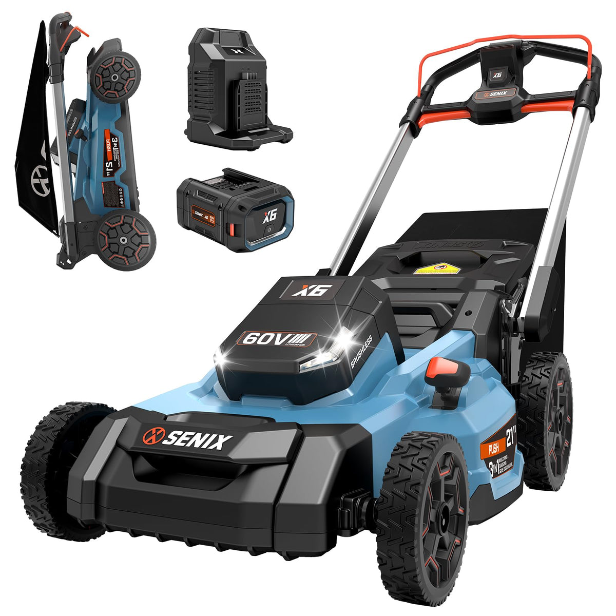 60 Volt Max 21-Inch Cordless Push Lawn Mower E6429