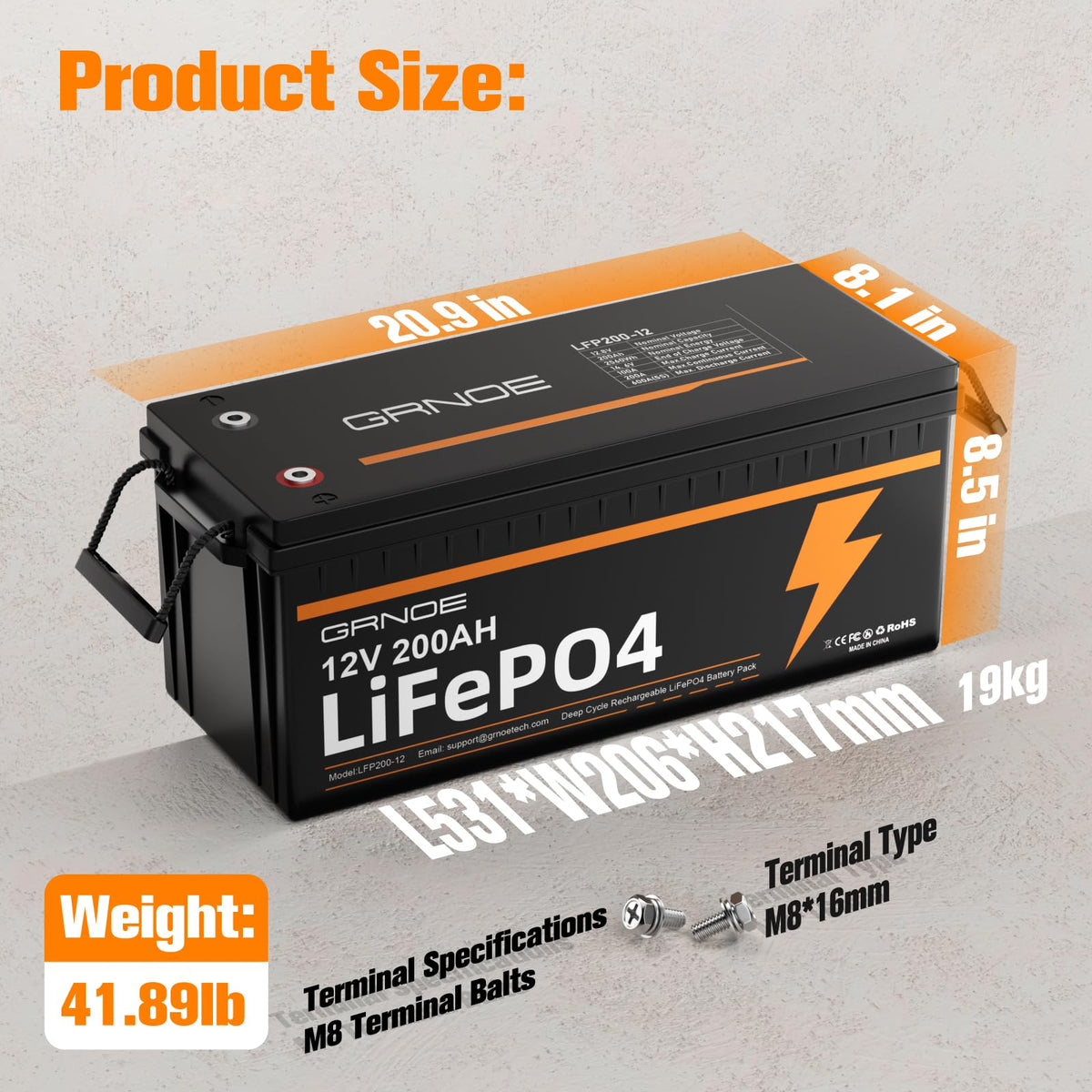 12V 200Ah LiFePO4 Lithium Battery 2Pack F462