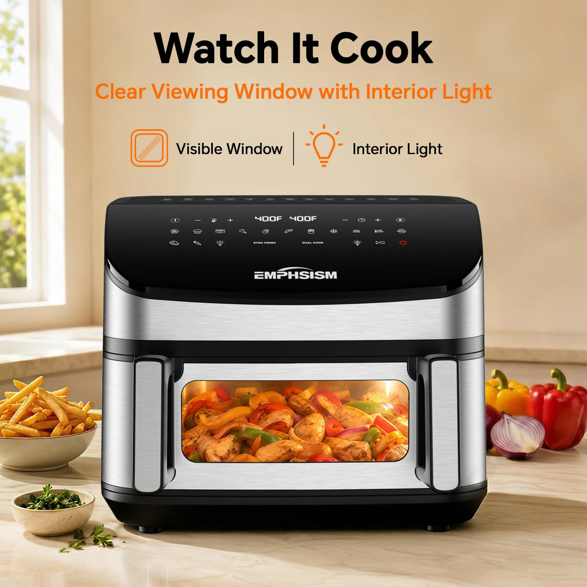 12QT Dual Zone Air Fryer with Viewing Window P275120