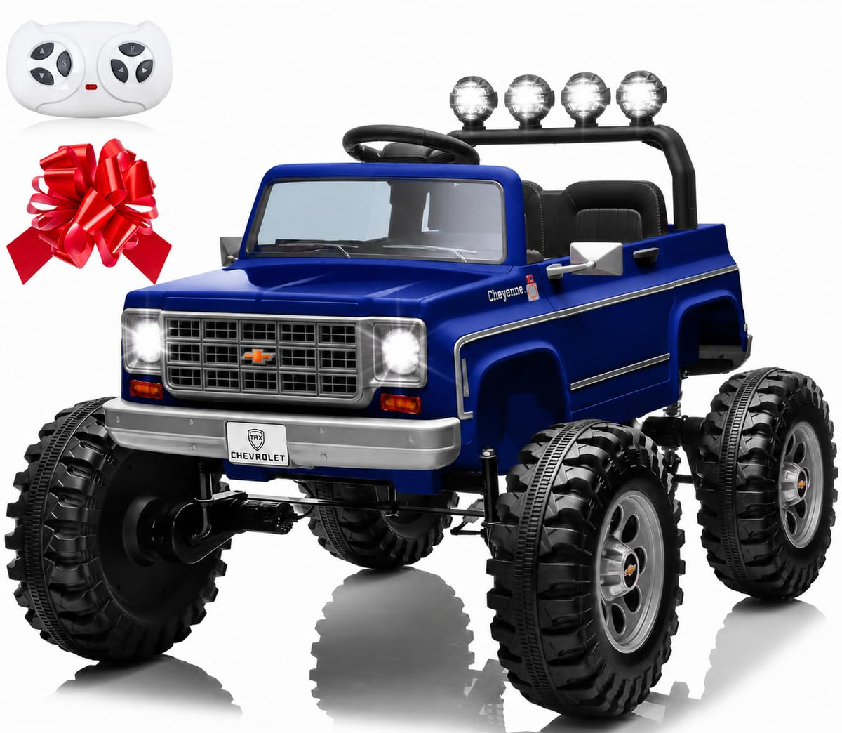 24V Blue 4WD Ride on Monster Truck Car U61401