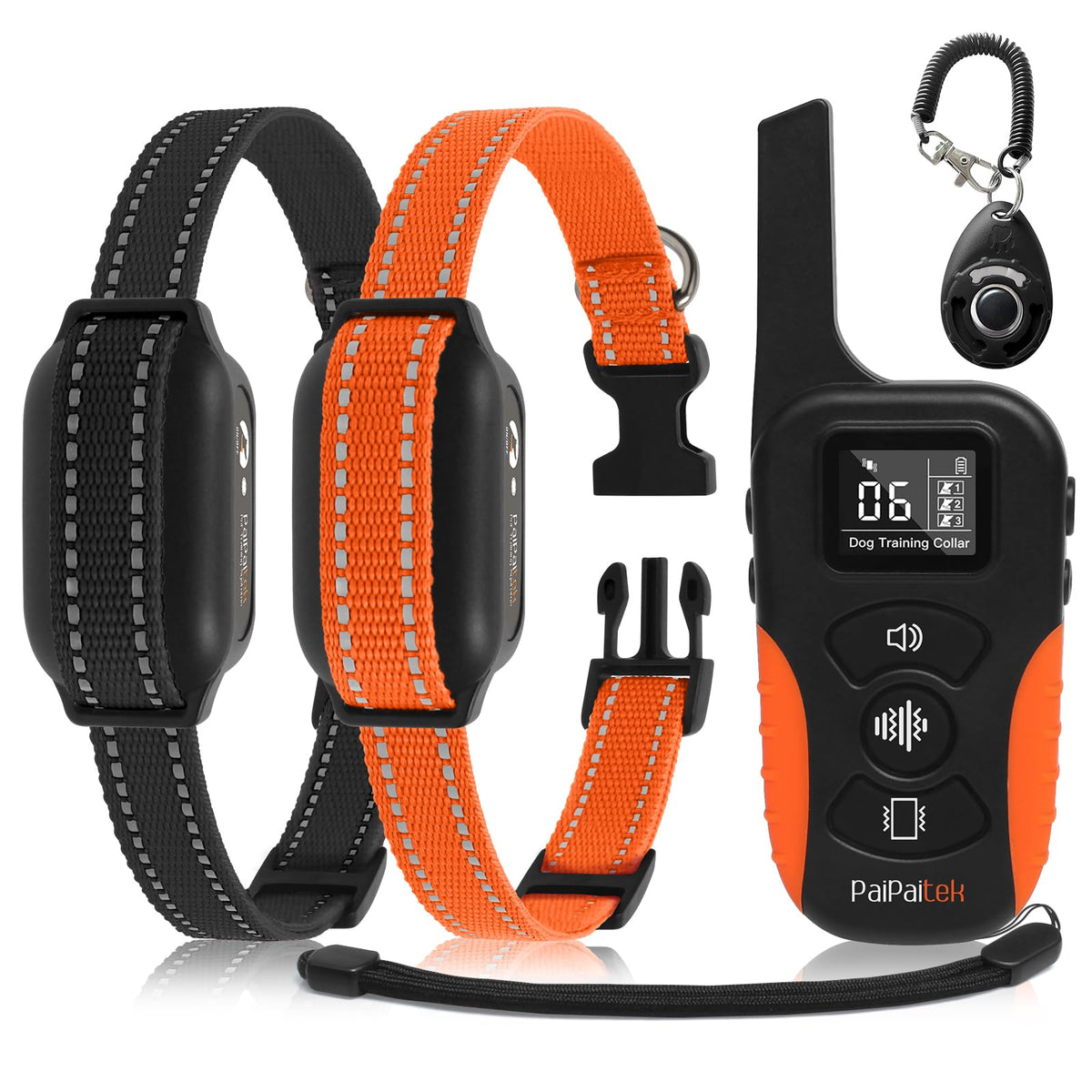 Vibration Collar with Controller for 2 Dogs, 3300ft Waterproof I361903