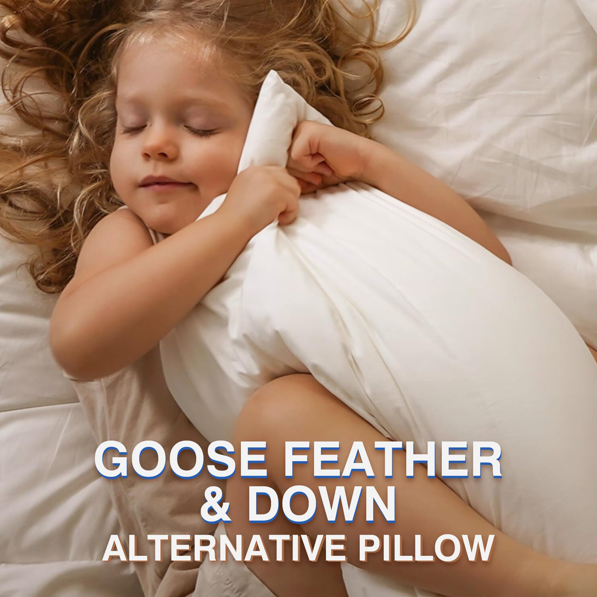 Queen Size Set of 2 Feather Pillows A237