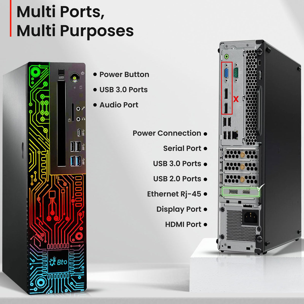 RGB Gaming Desktop PC Intel i5 16GB Ram 512GB SSD GeForce GT 1030 Windows 11 Pro O82266
