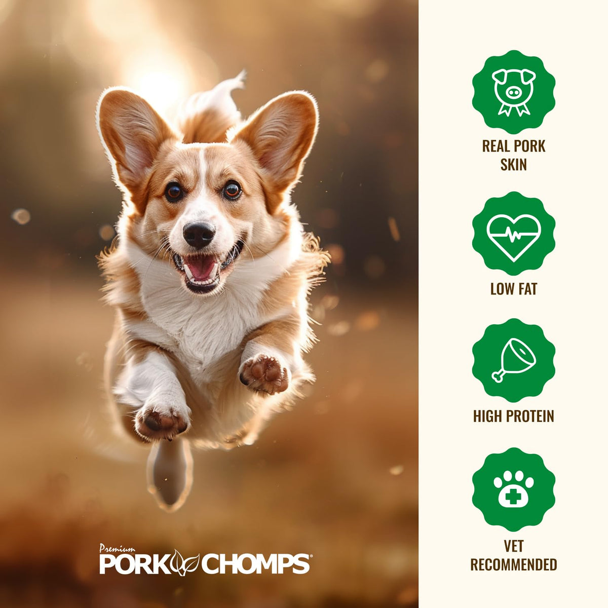 Pork Skin Dog Chews, 8in Rolls, 18ct D929304