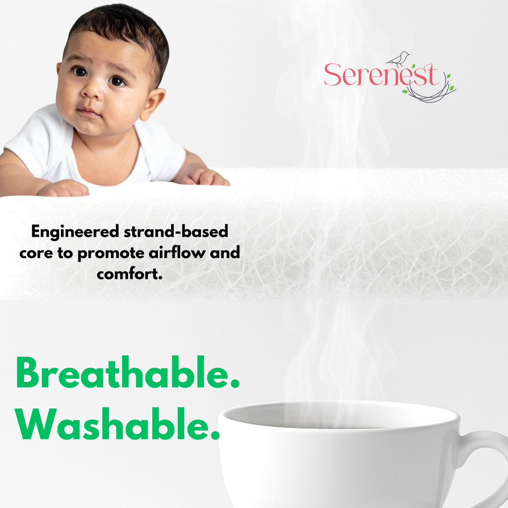 Breathable Baby Crib Mattress & Toddler Bed, Washable, Waterproof, Non-Toxic, Standard Size C64254