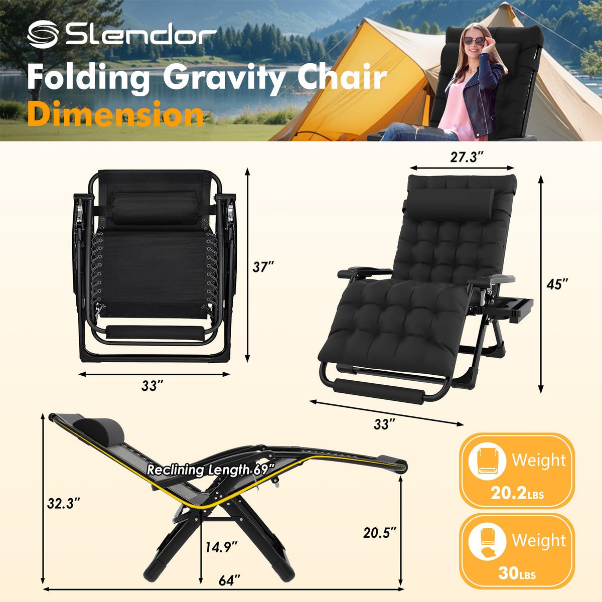 Oversized Zero Gravity Chair S134
