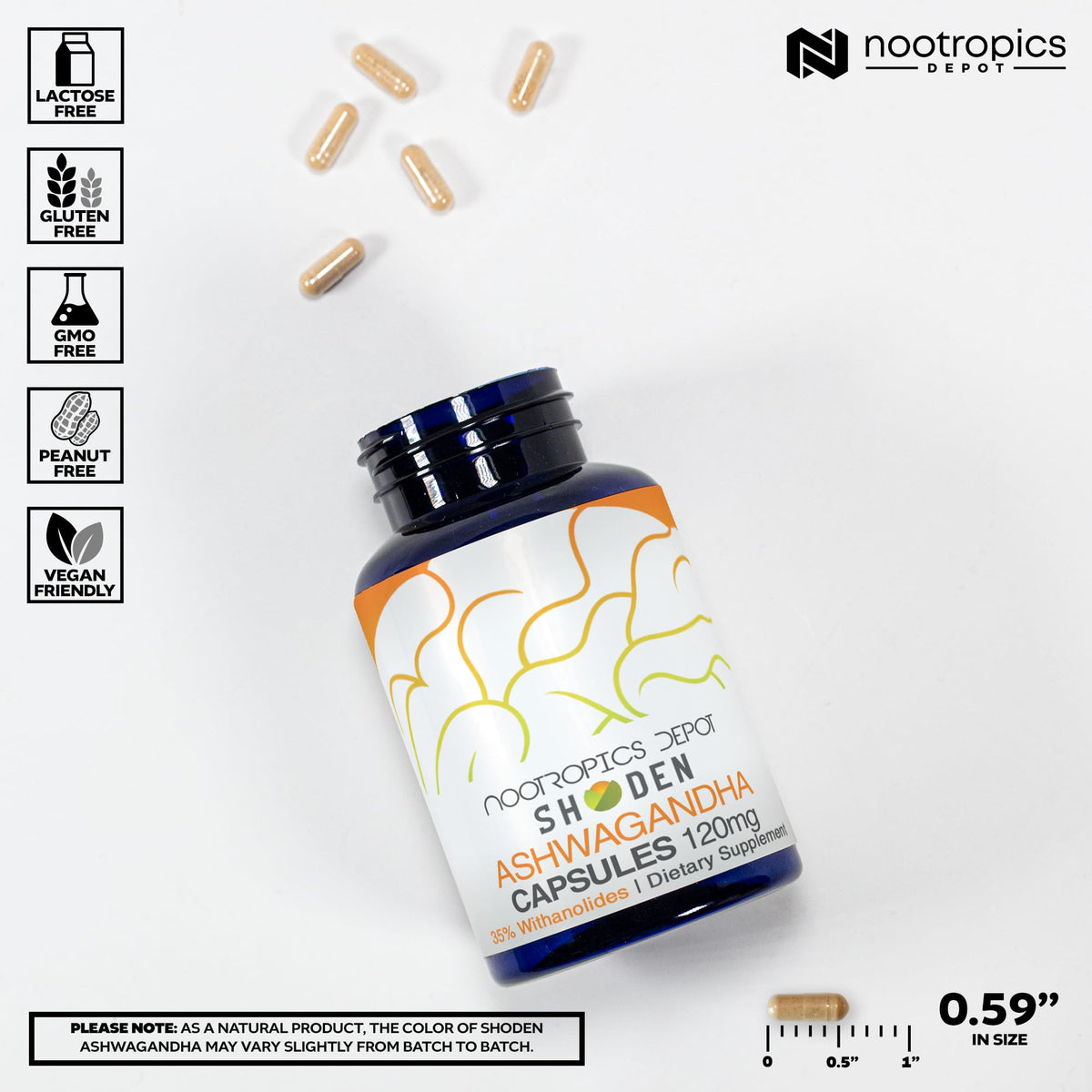 Ashwagandha Extract Capsules 120mg 30 Count I35255