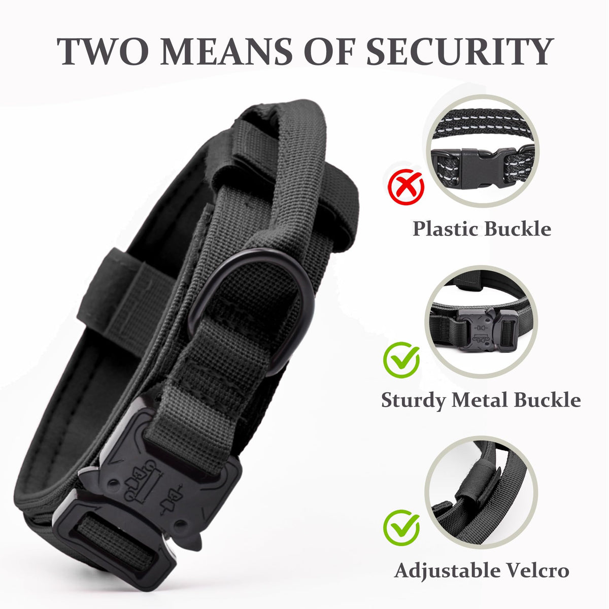Adjustable Nylon Tactical Dog Collar B944799