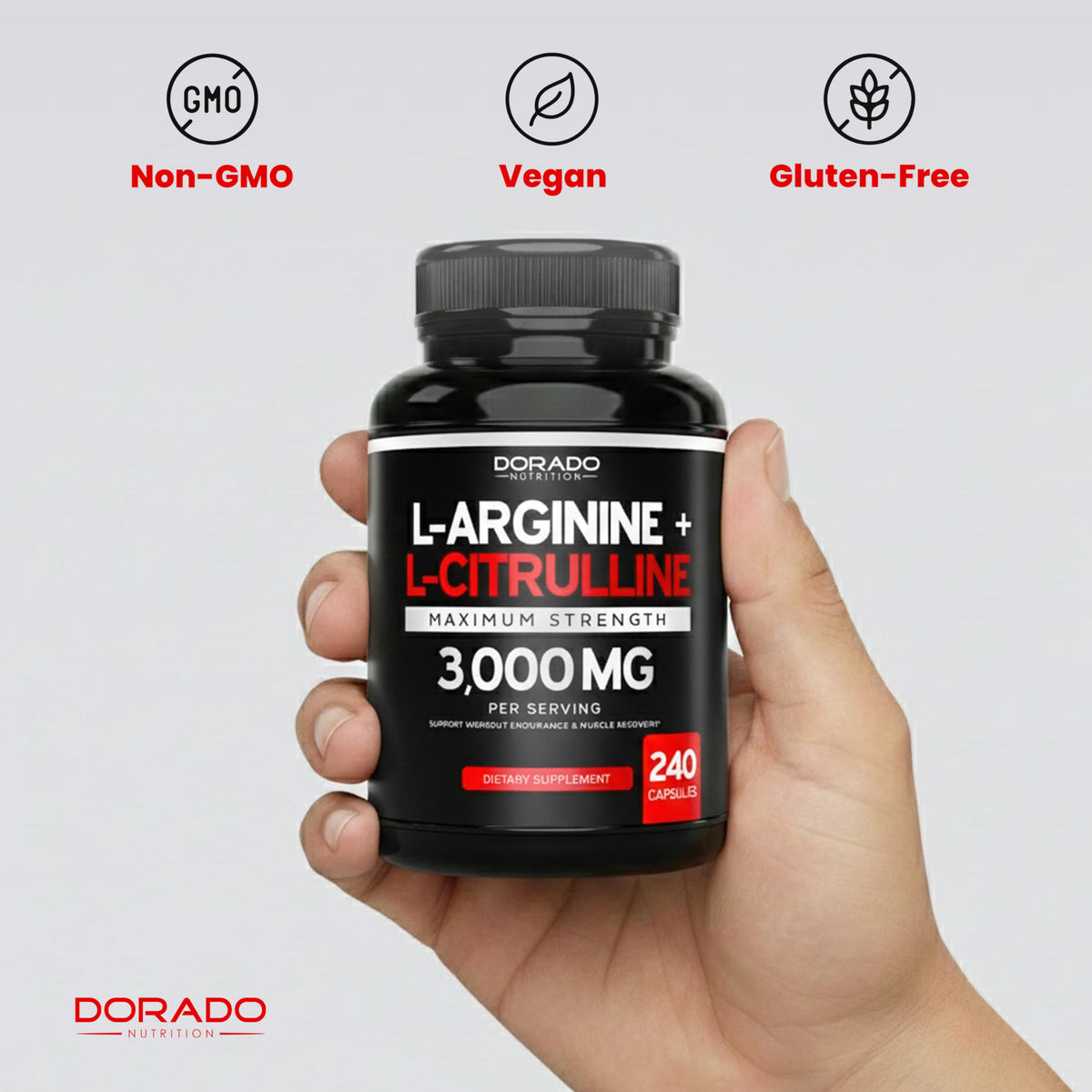 L Arginine L Citrulline 3000mg 240 Capsules I551