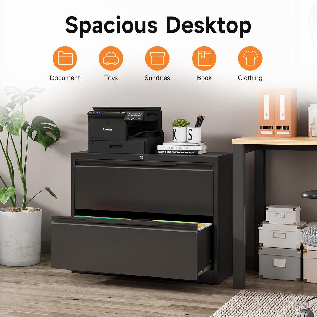 Metal File Cabinet with Lock, 2 Drawer G5480