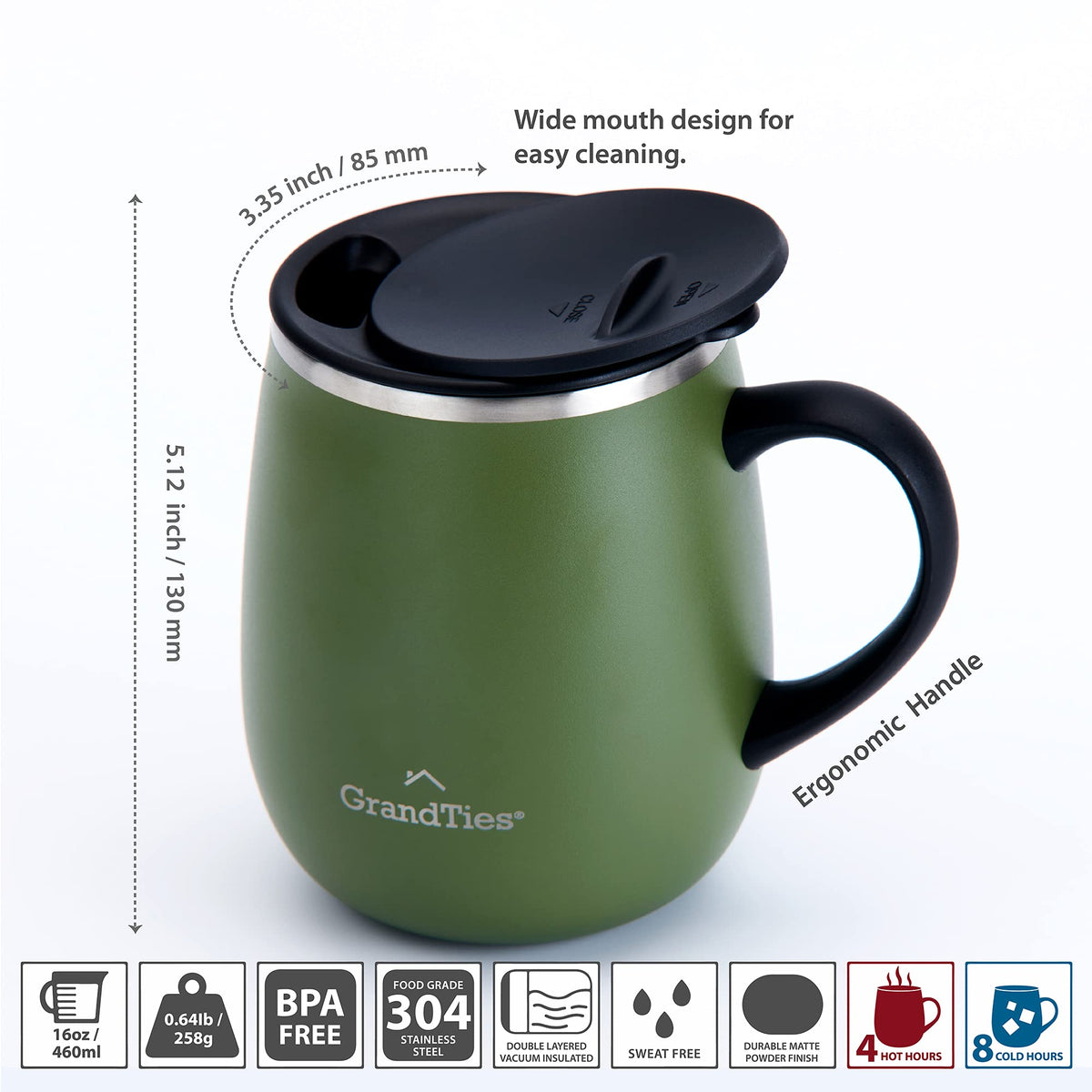 16 oz Insulated Stainless Steel Tumbler 2-Pack R542