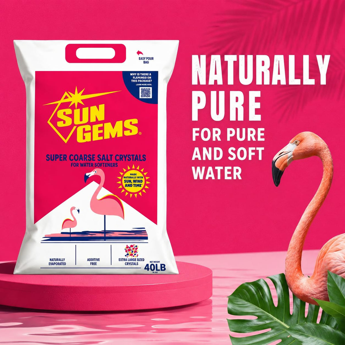 Super Coarse Water Softener Salt Crystals 40 lb M861864