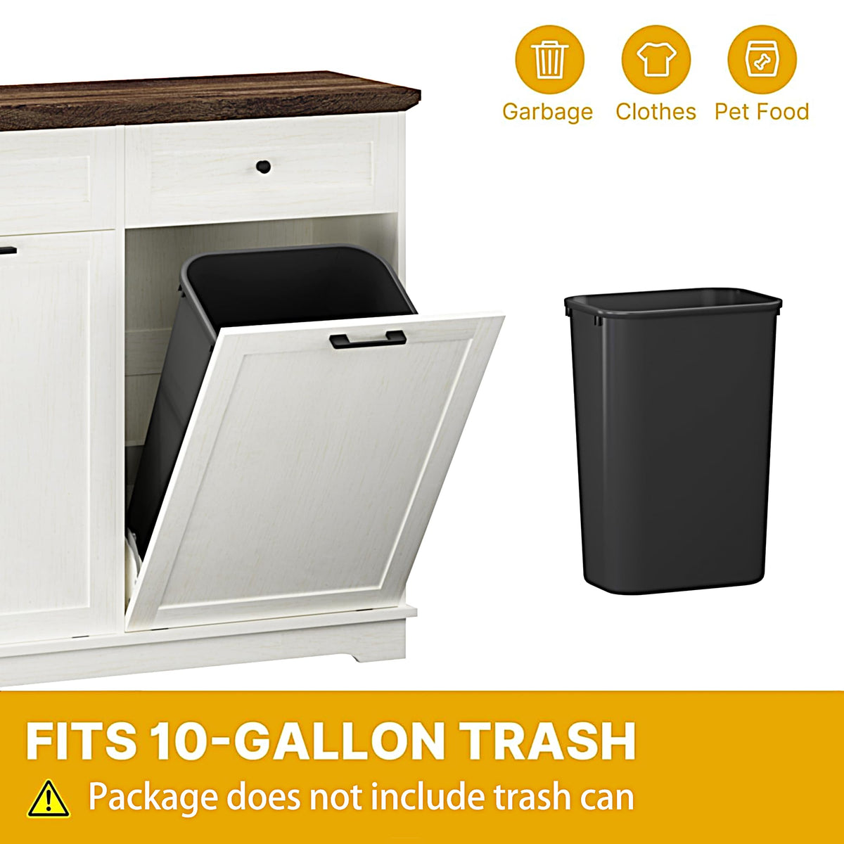 20 Gallon Double Tilt-Out Trash Cabinet S878