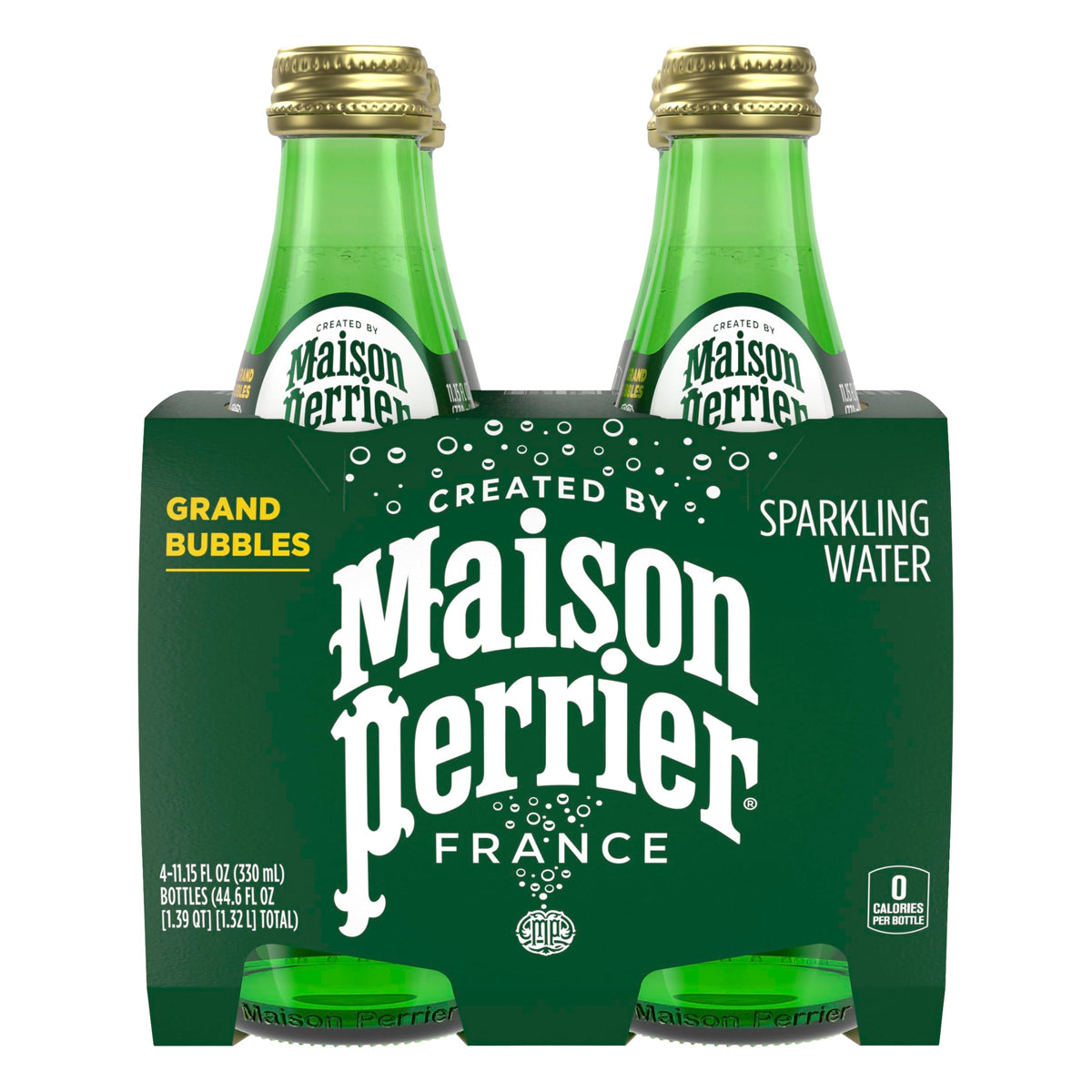 Unflavored Sparkling Water 4 Pack Glass Bottle 11.15 fl oz L338736